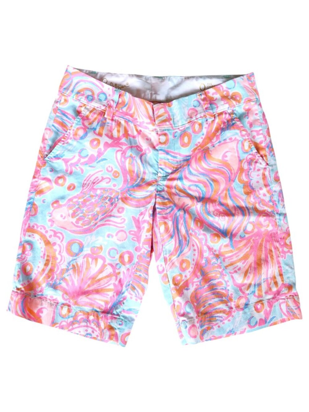 LILLY PULITZER Ladies Chipper Shorts RAISING SHELL Size 0 $78